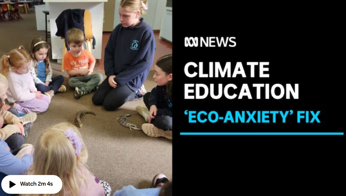 Screenshot of the ABC News article about education and climate.